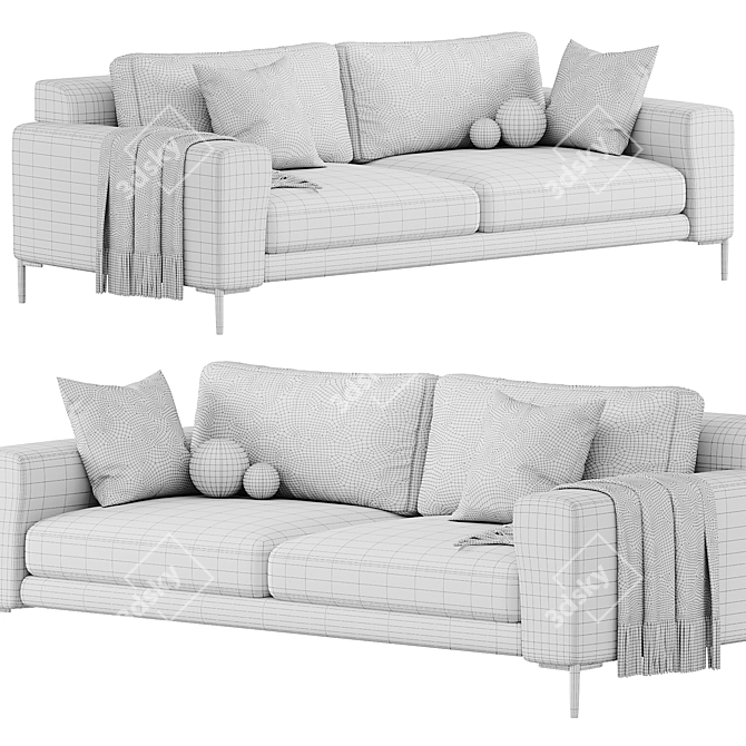 Modern Comfort: Harper Sofa Design 3D model image 5