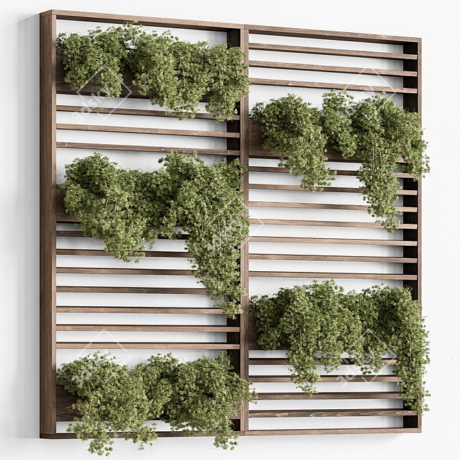 Cascading Indoor Plant Display 3D model image 1