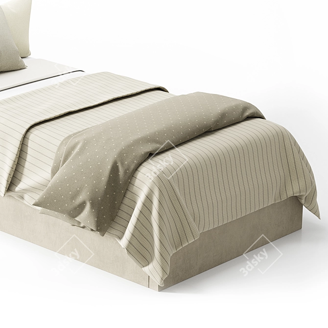 Child Bed 02 with Mattress 3D model image 11