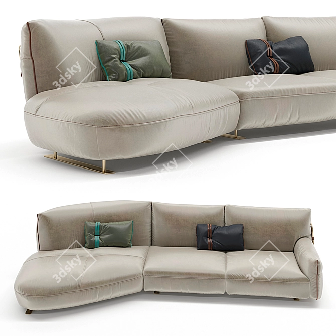 Cocoon Sofa 3DS Model Download 3D model image 4