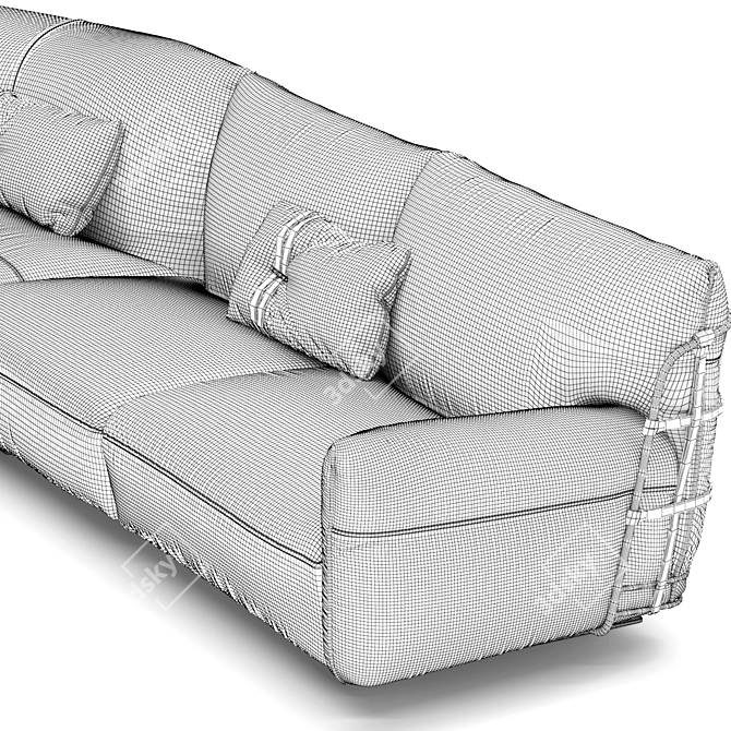 Cocoon Sofa 3DS Model Download 3D model image 5