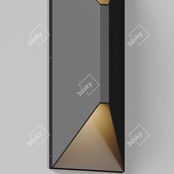 Elegant Modern Metal Outdoor Sconce 3D model image 3