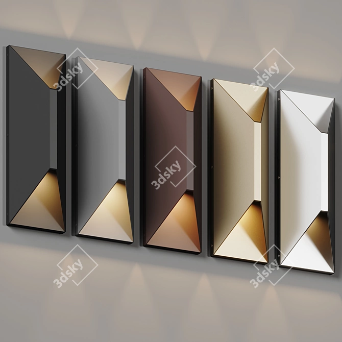 Elegant Modern Metal Outdoor Sconce 3D model image 4