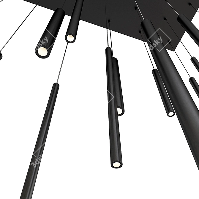 Sleek Santana Linear Chandelier 3D model image 2