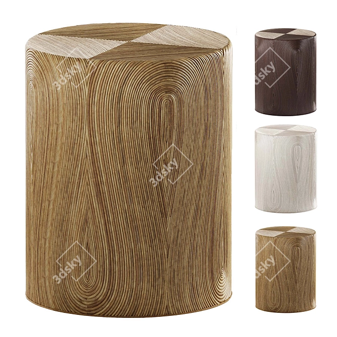 Natural Wood Arteriors End Table 3D model image 1