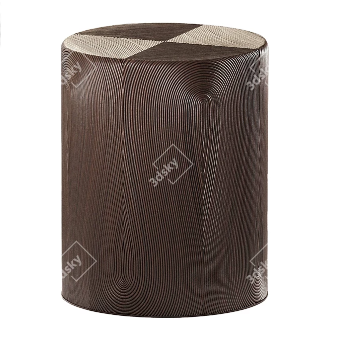 Natural Wood Arteriors End Table 3D model image 2