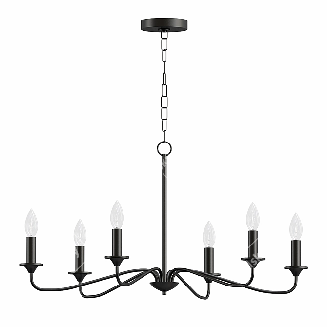 Elk Home Quinn Chandelier Bronze 3D model image 1