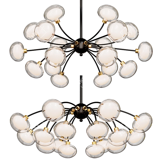 Contemporary Chandelier CONFERO - Stylish Lighting 3D model image 6