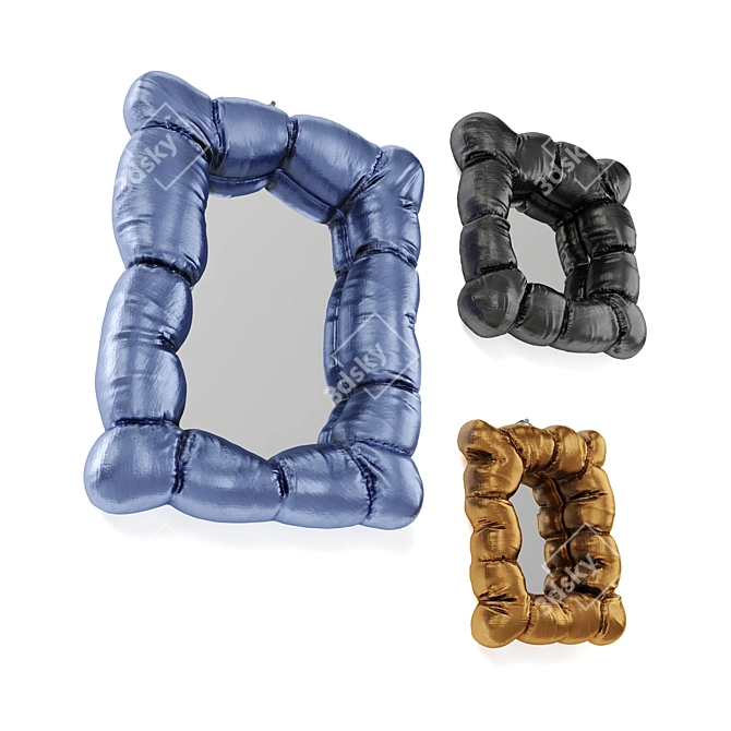 Kelly Wearstler Metal Wall Mirror Trio 3D model image 2