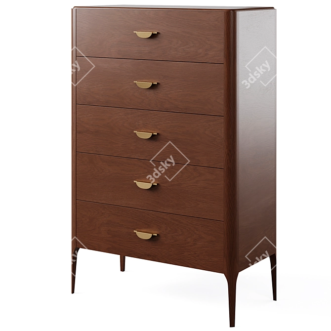 SLOANE 2 Tall Chest Drawers 3D model image 1