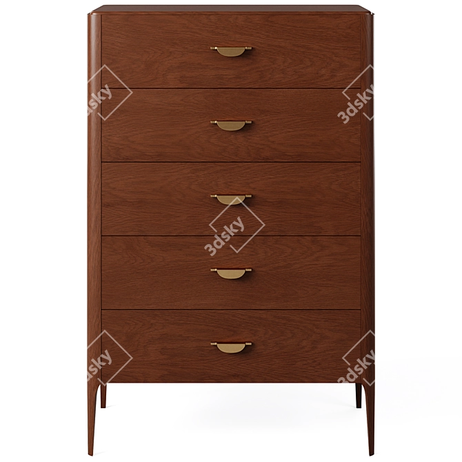 SLOANE 2 Tall Chest Drawers 3D model image 2