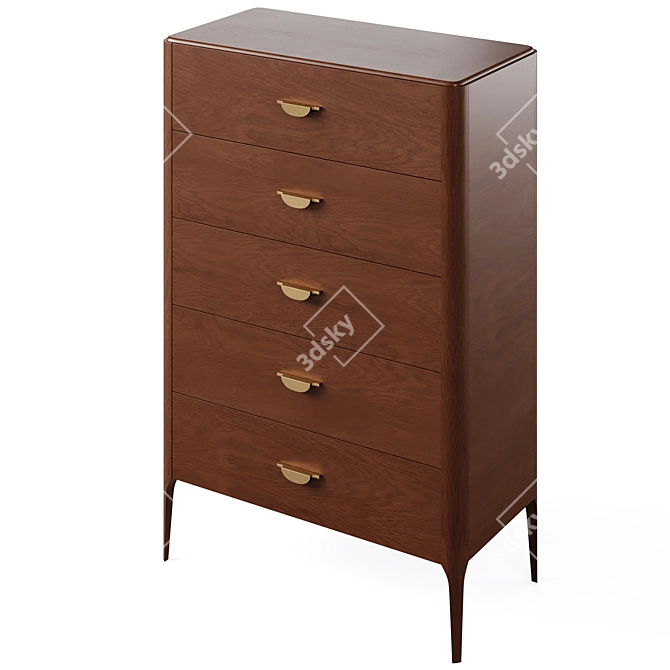 SLOANE 2 Tall Chest Drawers 3D model image 4