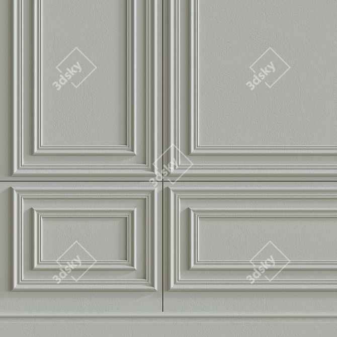 Title: Elegant Decorative Stucco with Moulding 3D model image 3