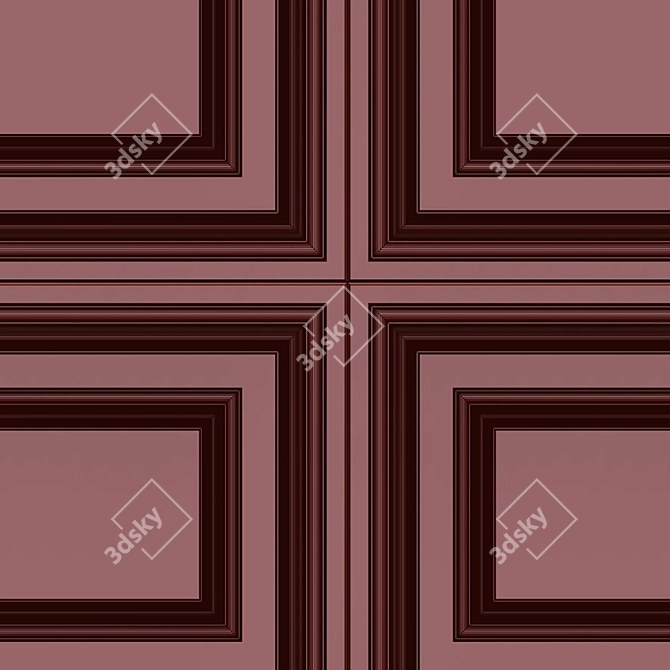 Title: Elegant Decorative Stucco with Moulding 3D model image 5