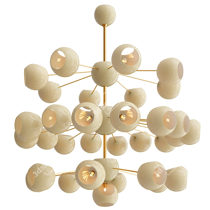 Italian Modernist Chandelier Grandeur 3D model image 1