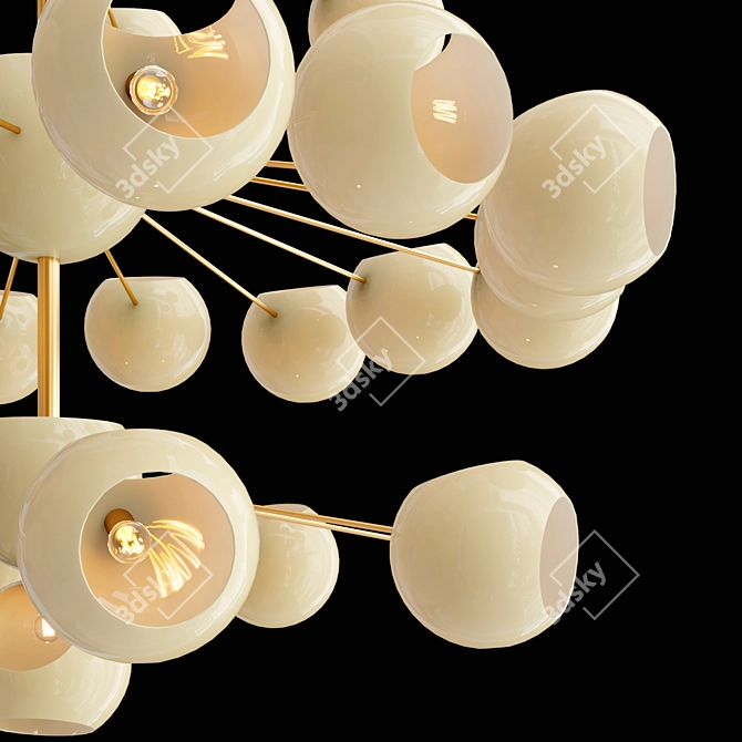 Italian Modernist Chandelier Grandeur 3D model image 2