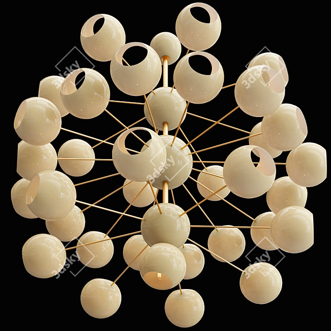 Italian Modernist Chandelier Grandeur 3D model image 3