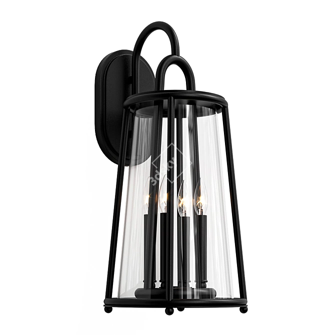 Daulle Modern Outdoor Wall Sconce 3D model image 1