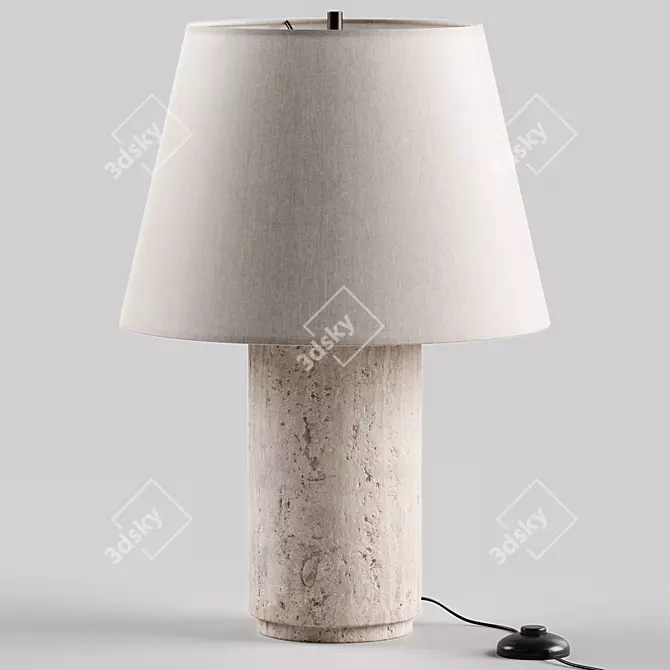 King Travertine Table Lamp, 2014 3D model image 2