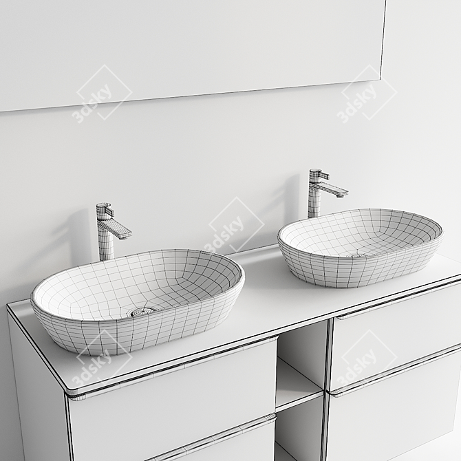 Sleek D-Neo Vanity Set 3D model image 5