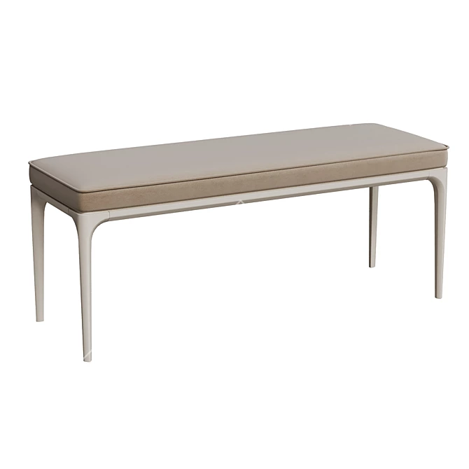 Primo Collection Beige Bench 3D model image 1