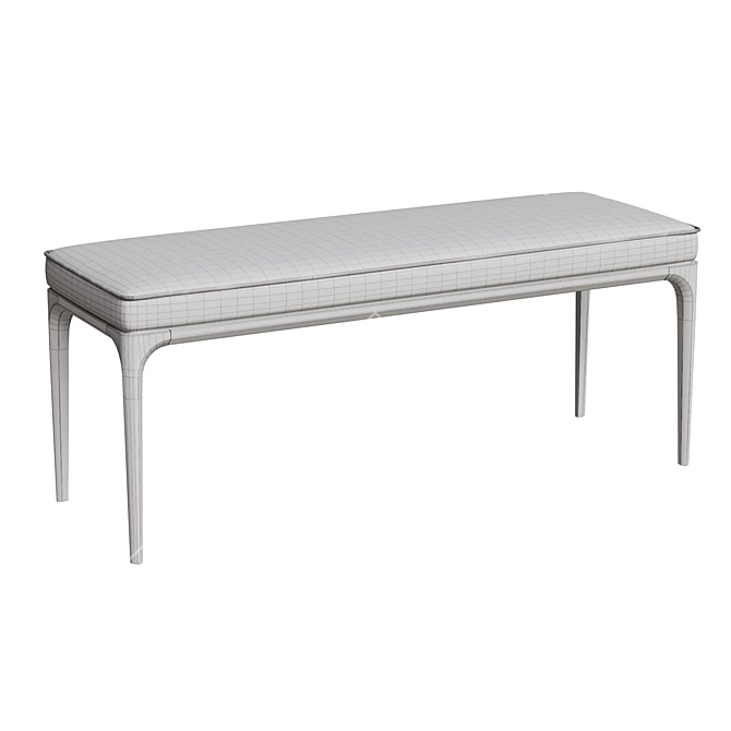 Primo Collection Beige Bench 3D model image 2