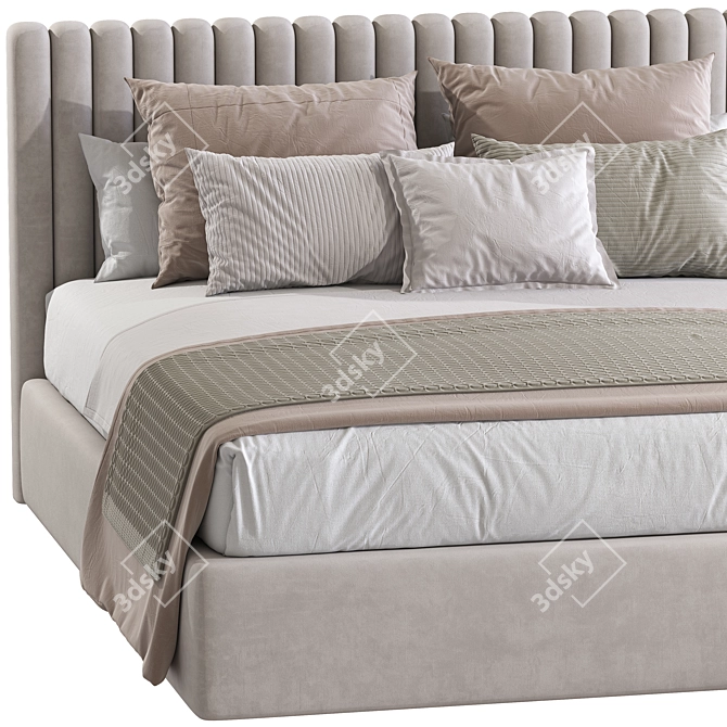 Mora Double Bed Model 176 3D model image 2