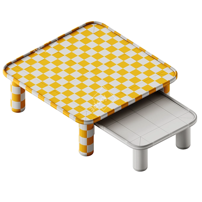 Modern Teulat NEST Wooden Tables 3D model image 5