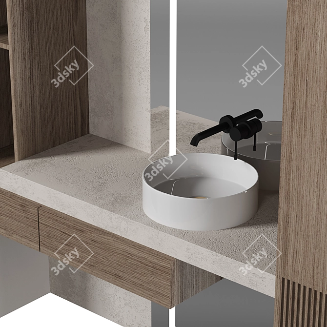 Versatile Bathroom Furniture Set 3D model image 3