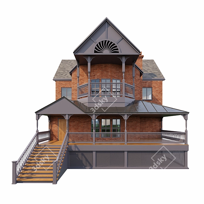 Enchanted Victorian Estate Home 3D model image 1