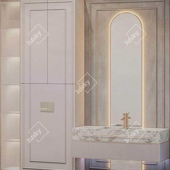 Custom Bathroom Furniture Set 3D model image 4