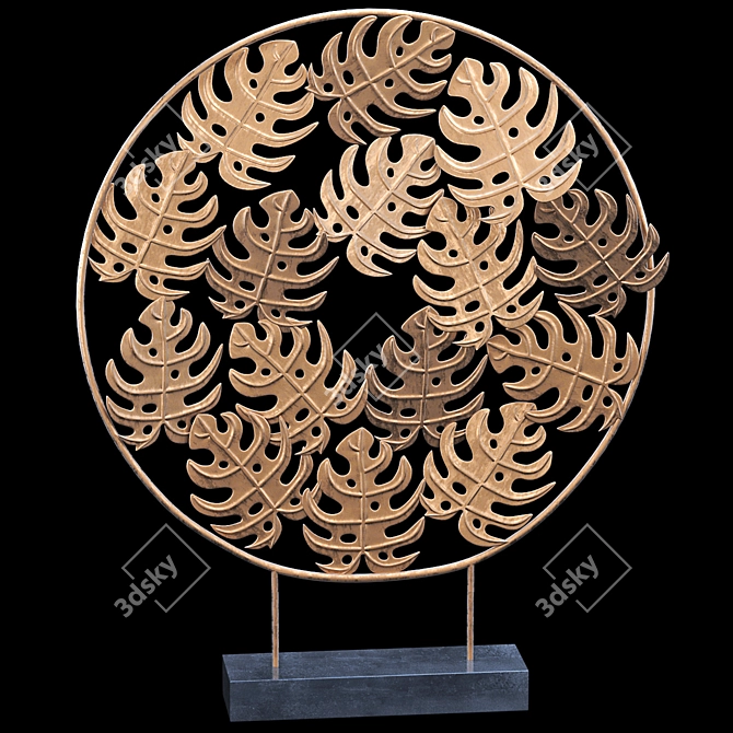 Tabletop Monstera Decor Panel 3D model image 7