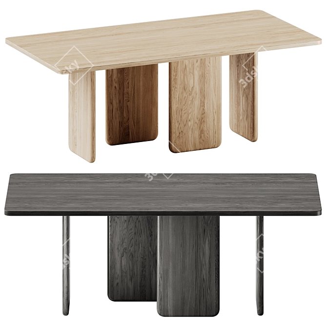 Modern TEULAT ARQ Rectangular Table 3D model image 1