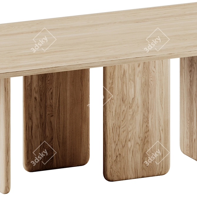 Modern TEULAT ARQ Rectangular Table 3D model image 2