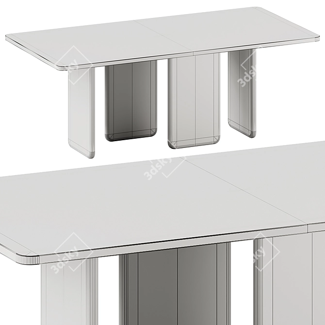 Modern TEULAT ARQ Rectangular Table 3D model image 4