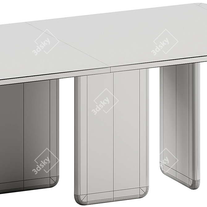 Modern TEULAT ARQ Rectangular Table 3D model image 5