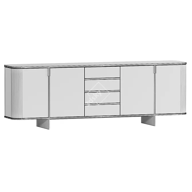 Modern Dean Sideboard in Millimeters 3D model image 2