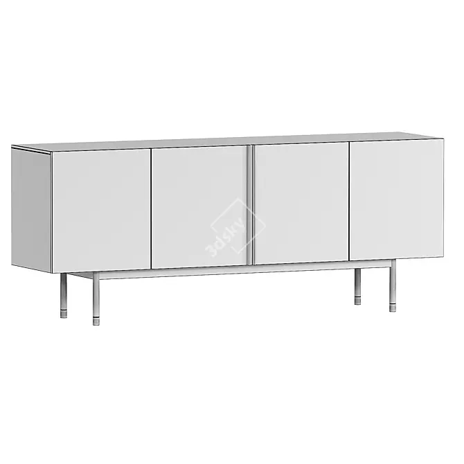 Contemporary Cuba Sideboard 3D Model 3D model image 2