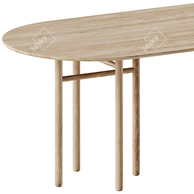 TEULAT JUNCO Modern Oval Table 3D model image 3