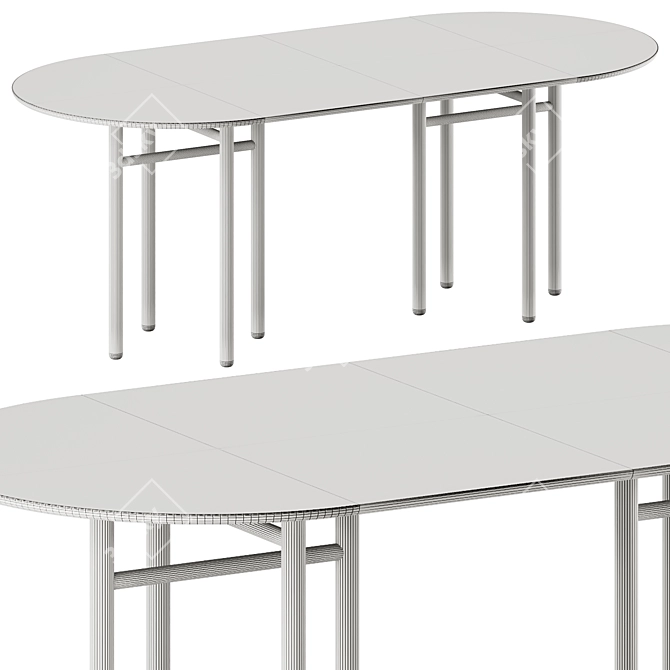 TEULAT JUNCO Modern Oval Table 3D model image 5