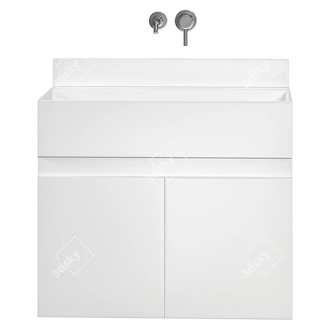 Resin Splashback Upstand Matte 1200 3D model image 2