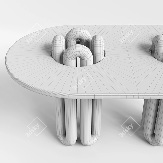  Modern PBR Dining Table 3D model image 4