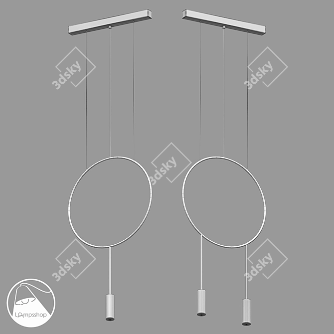 Modern Decree-Style Pendant Lamp 3D model image 2