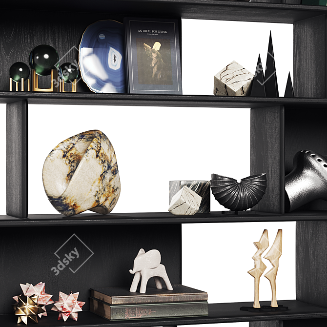 Modern Open Bookshelf by WEST ELM 3D model image 3