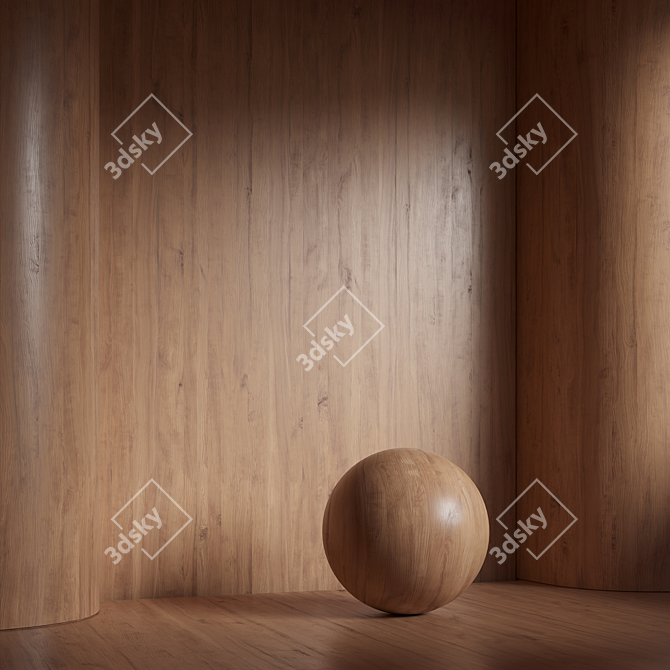 Seamless Wood Material Texture Set 3D model image 2