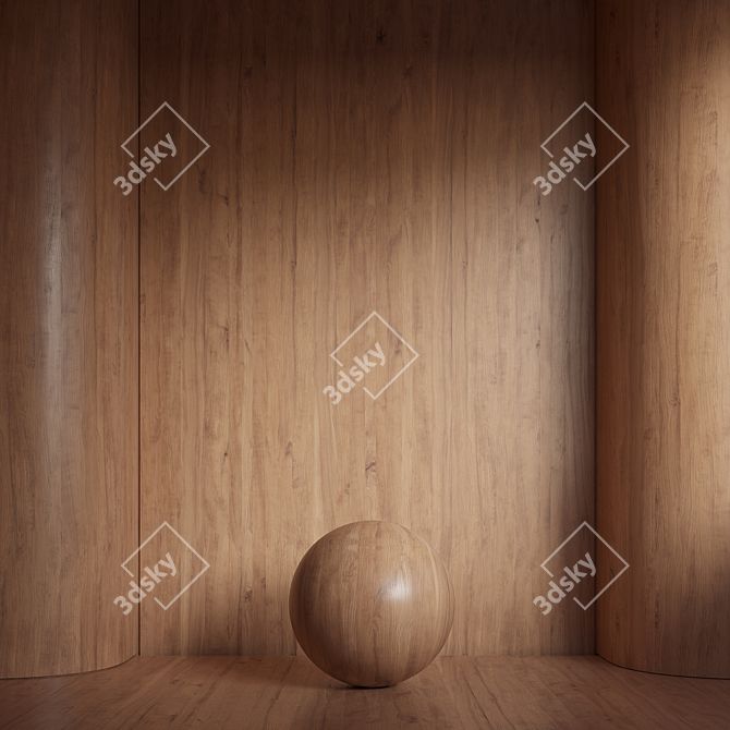 Seamless Wood Material Texture Set 3D model image 4