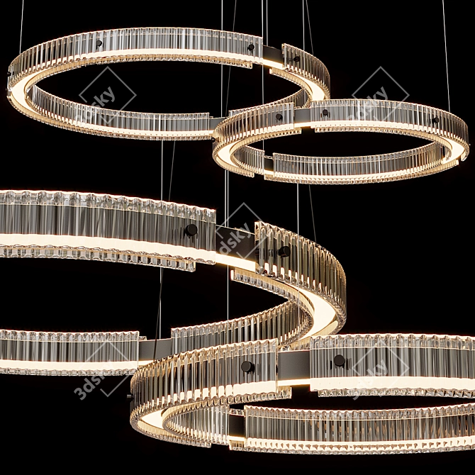 Elegant Jackson Designer Chandelier 3D model image 1