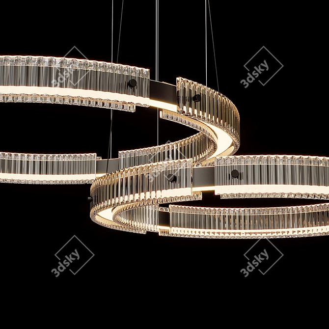 Elegant Jackson Designer Chandelier 3D model image 2