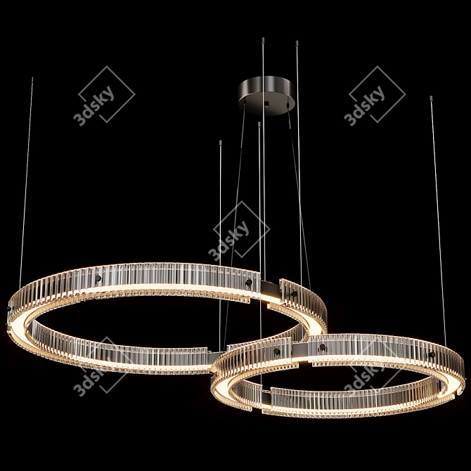 Elegant Jackson Designer Chandelier 3D model image 4