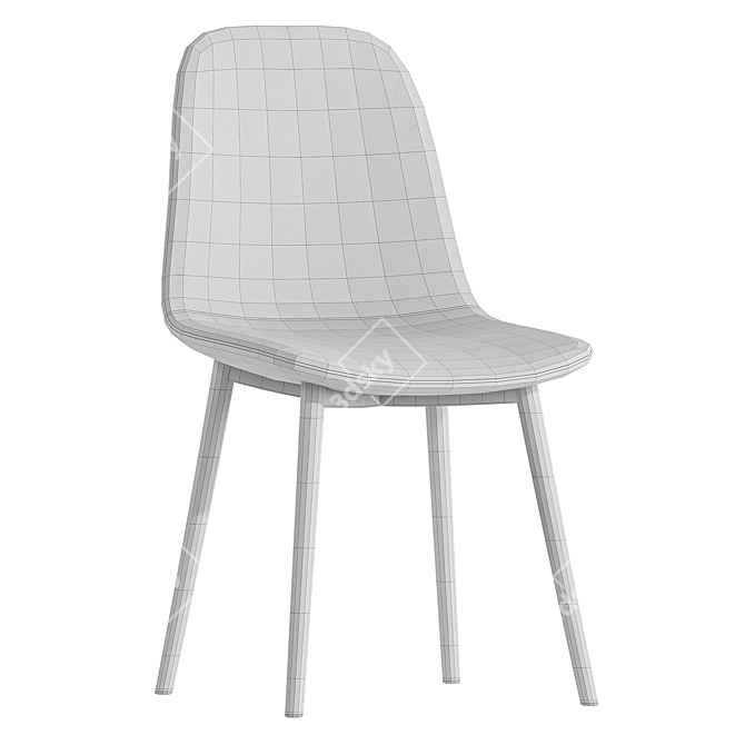 Lilu Blue Metal Frame Chair 3D model image 7